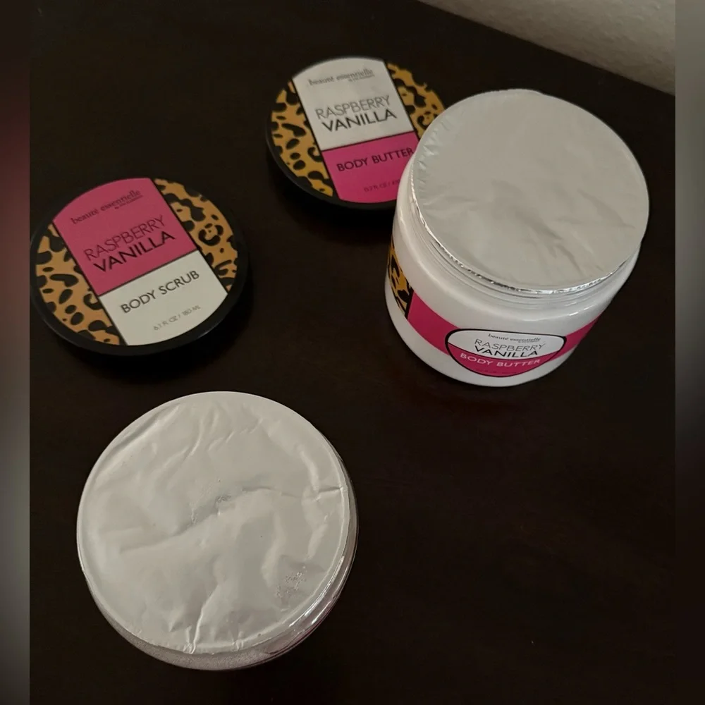 Raspberry Vanilla Body Care Set | Body Scrub + Body Butter Bundle | Hydrating